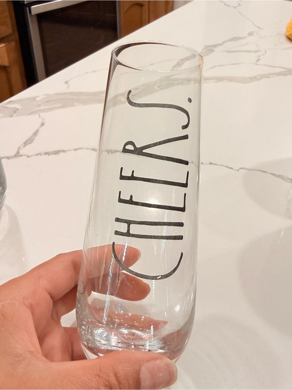 Rae Dunn Stemless Champagne Flutes Glasses Set - "FUN." "CHEERS." "PARTY. - Picture 3 of 5